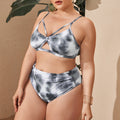 Damen Hochgeschnittener Bikini mit modischem Cut-Out-Design R&B