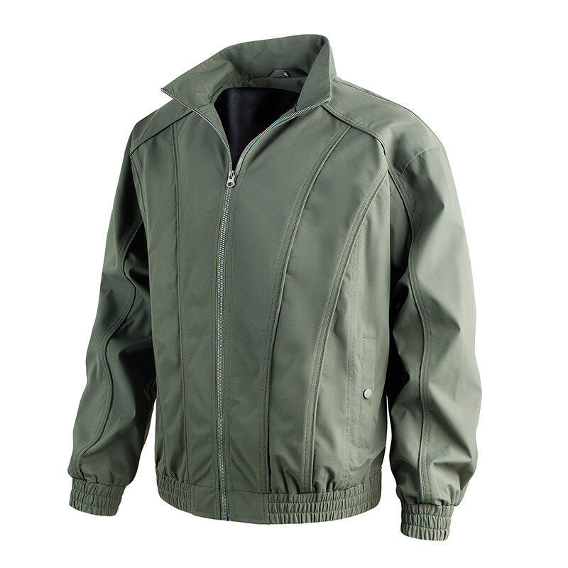 Herren Freizeitjacke mit hochschließendem Kragen und elastischem Bund R&B