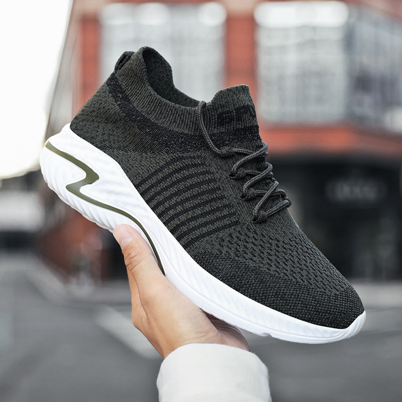 Damen Sportliche Sneakers mit elastischem Strick-Obermaterial