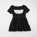Damen Elegantes Minikleid mit Herz-Ausschnitt und verspieltem Rüschendesign R&B
