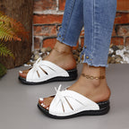 Damen modische Riemchensandalen mit luftiger Schnittführung und dekorativem Knoten R&B