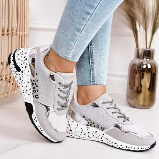Damen Sportliche Sneaker mit modischem Glitzer-Detail und rutschsicherer Sohle R&B