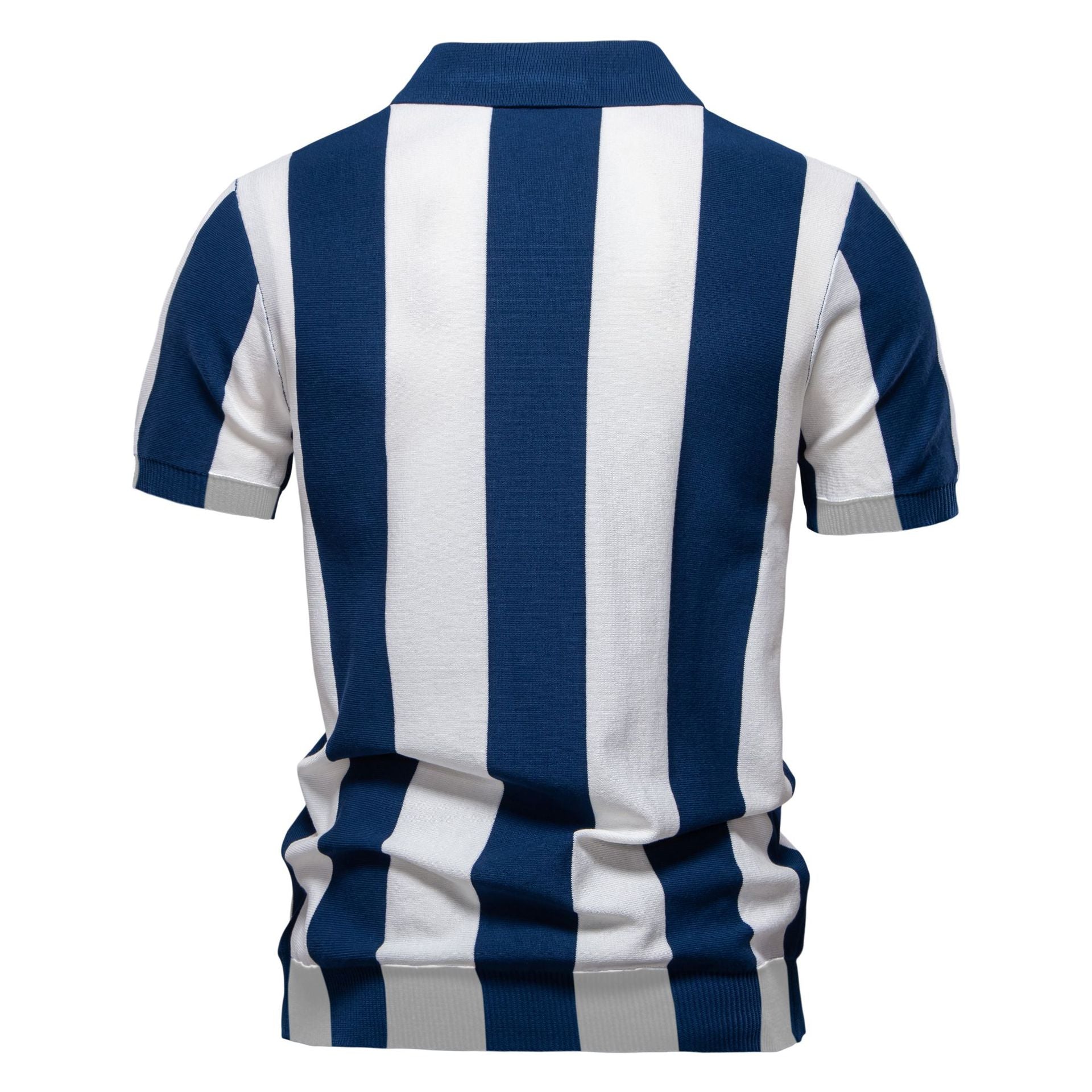 Herren Poloshirt mit modernem Streifenmuster