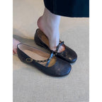 Damen Mary Jane Ballerinas mit dekorativem Riemen und bequemer Sohle R&B
