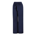 Damen Weite Plissee-Hose mit Bindeband und elastischem Bund EB