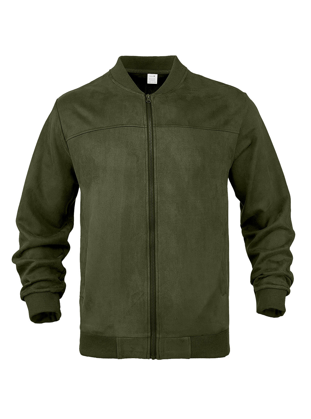 Herren nan Wildleder-Blousonjacke im Bomberstil mit elastischen Rippbündchen R&B