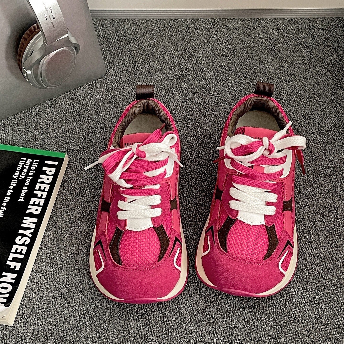 Damen Sportliche Sneakers mit atmungsaktiven Mesh-Einsätzen und rutschfester Sohle