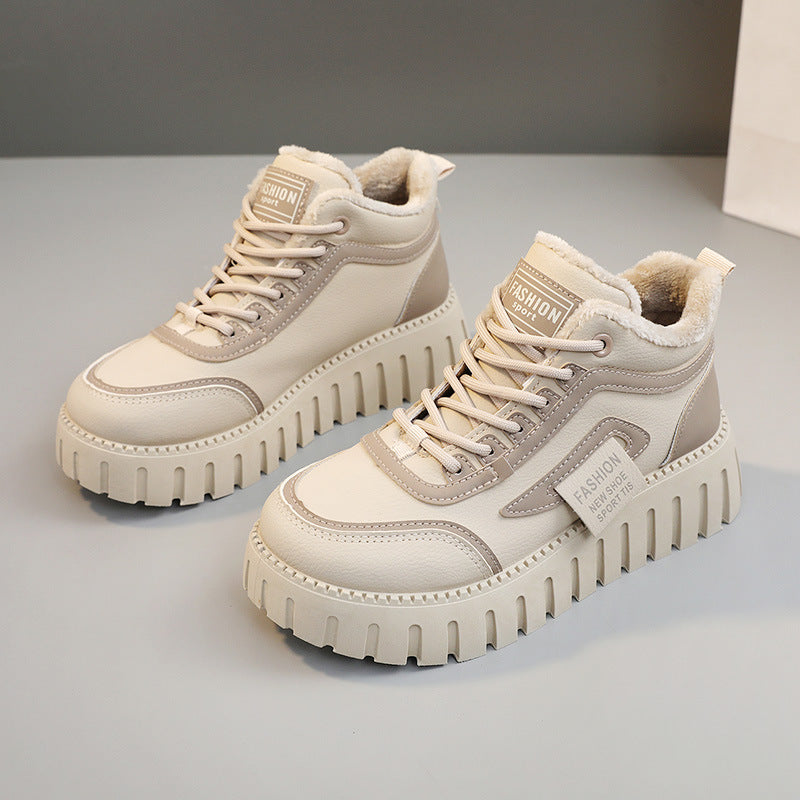Damen modische Chunky Sneaker mit weichem Futter und robuster Sohle R&B
