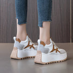 Damen Sportliche Plateau-Sneaker mit modischem Obermaterial und rutschfester Sohle R&B