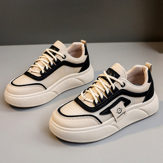 Damen Trendige Sneaker mit atmungsaktivem Mesh-Obermaterial und komfortablem Plateau R&B