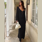 Damen elegantes Häkelkleid mit tiefem Ausschnitt R&B
