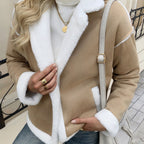 Damen Übergangsjacke mit gefüttertem Kragen und seitlichen Taschen R&B