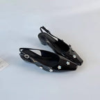 Damen Slingback-Pumps mit floralen Strassverzierungen und elegantem Schnitt