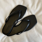 Damen modische Zehentrenner-Sandalen mit bequemem Fußbett R&B