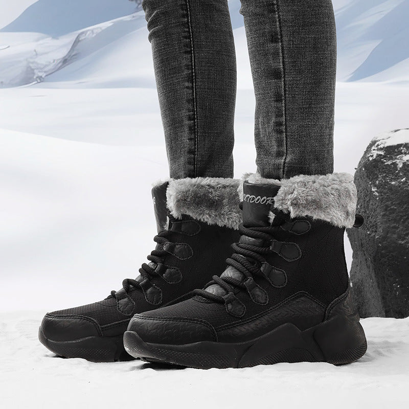 Damen isolierte Winterstiefel mit kuscheligem Futter und rutschfester Sohle