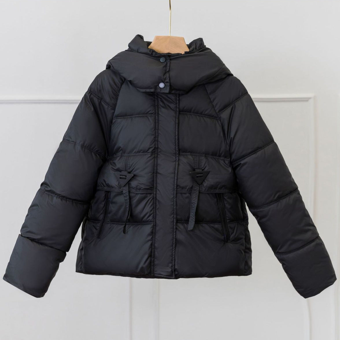 Damen Ultraleichte Pufferjacke mit verstellbarem Kapuzenkragen und praktischen Reißverschlusstaschen R&B