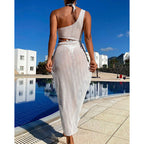 Damen Tragefreundliches Wickelkleid mit asymmetrischem Oberteil und elastischem Bund R&B