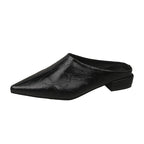 Damen Elegante und modische Mules mit niedrigem Absatz R&B