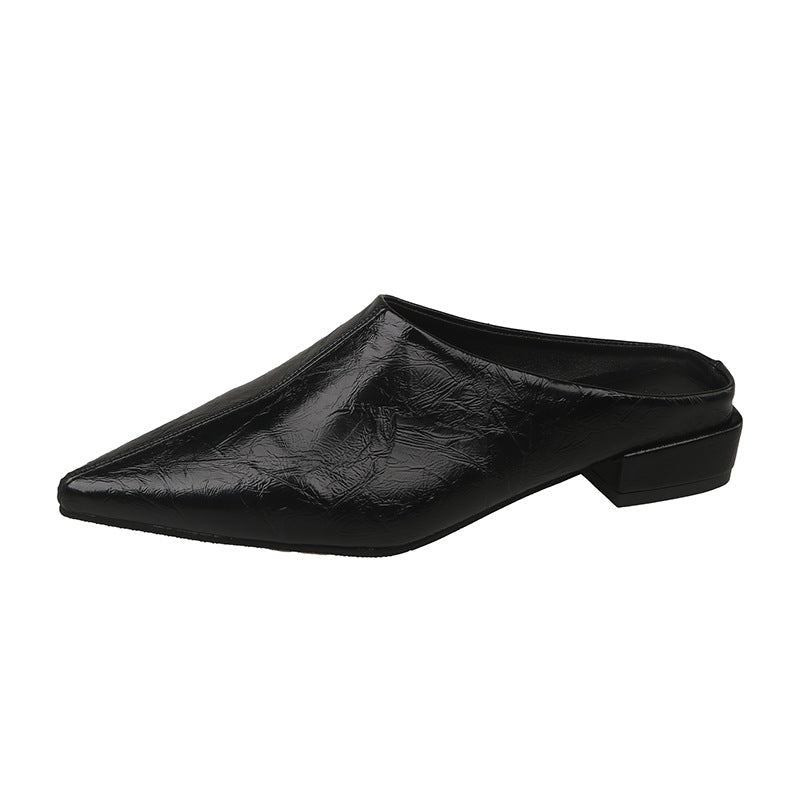 Damen Elegante und modische Mules mit niedrigem Absatz R&B