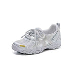 Damen Sportliche Lauf-Sneaker mit atmungsaktivem Netzdesign und stoßdämpfender Sohle R&B