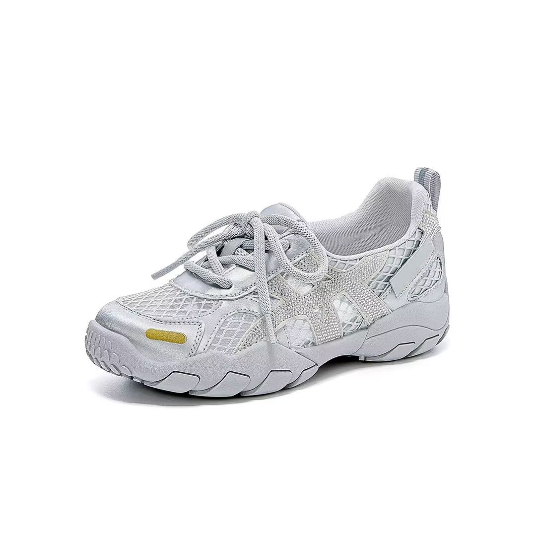 Damen Sportliche Lauf-Sneaker mit atmungsaktivem Netzdesign und stoßdämpfender Sohle R&B