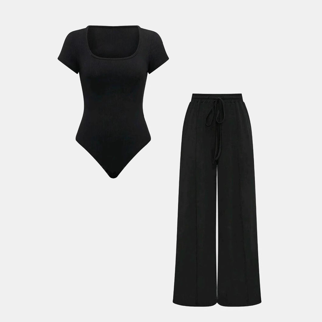 Damen Lässiges Strick-Zweiteiler-Set mit weitem Schnitt und hochwertigem Material R&B