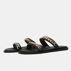 Damen Slides mit luxuriösem Kettendetail R&B