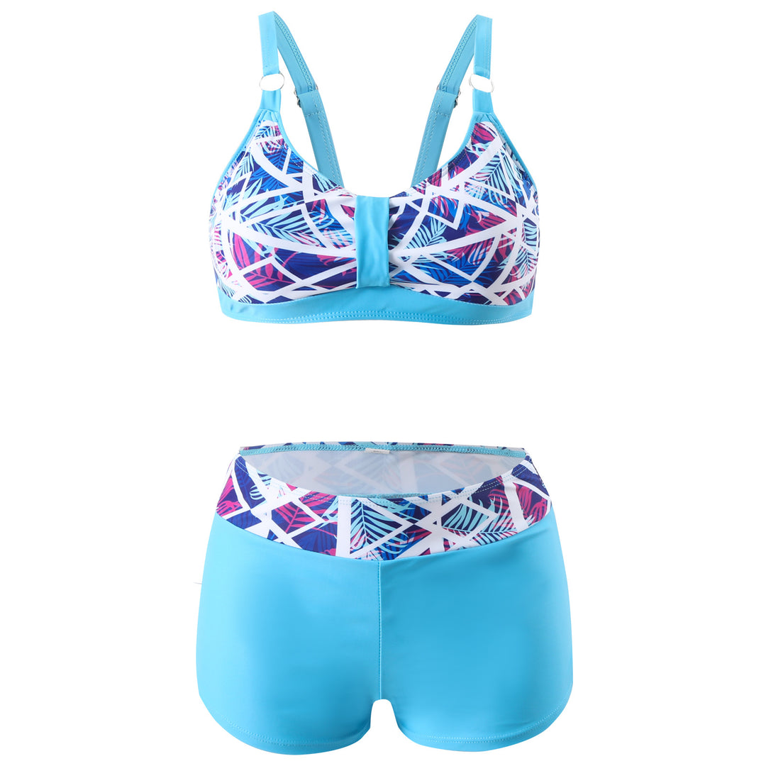 Damen nan sportliches Bikini-Set mit stützendem Bustier-Top und figurformenden Badeshorts R&B