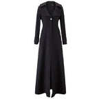 Damen Eleganter Langmantel mit klassischem Revers und modernen Akzenten R&B