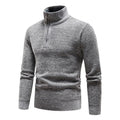 Herren Pullover mit halbem Reißverschluss und strukturiertem Design R&B
