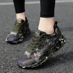 Damen Sportliche Sneaker im Camouflage-Design mit rutschfester Sohle
