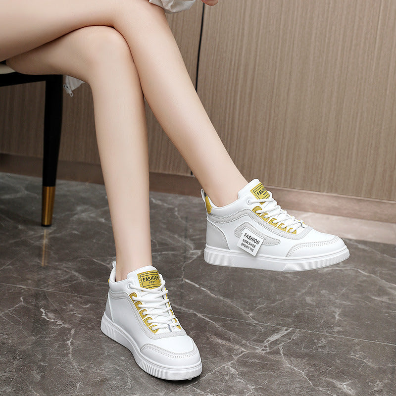 Damen modische High-Top Sneakers mit innovativer Schnürtechnologie und rutschfester Sohle R&B