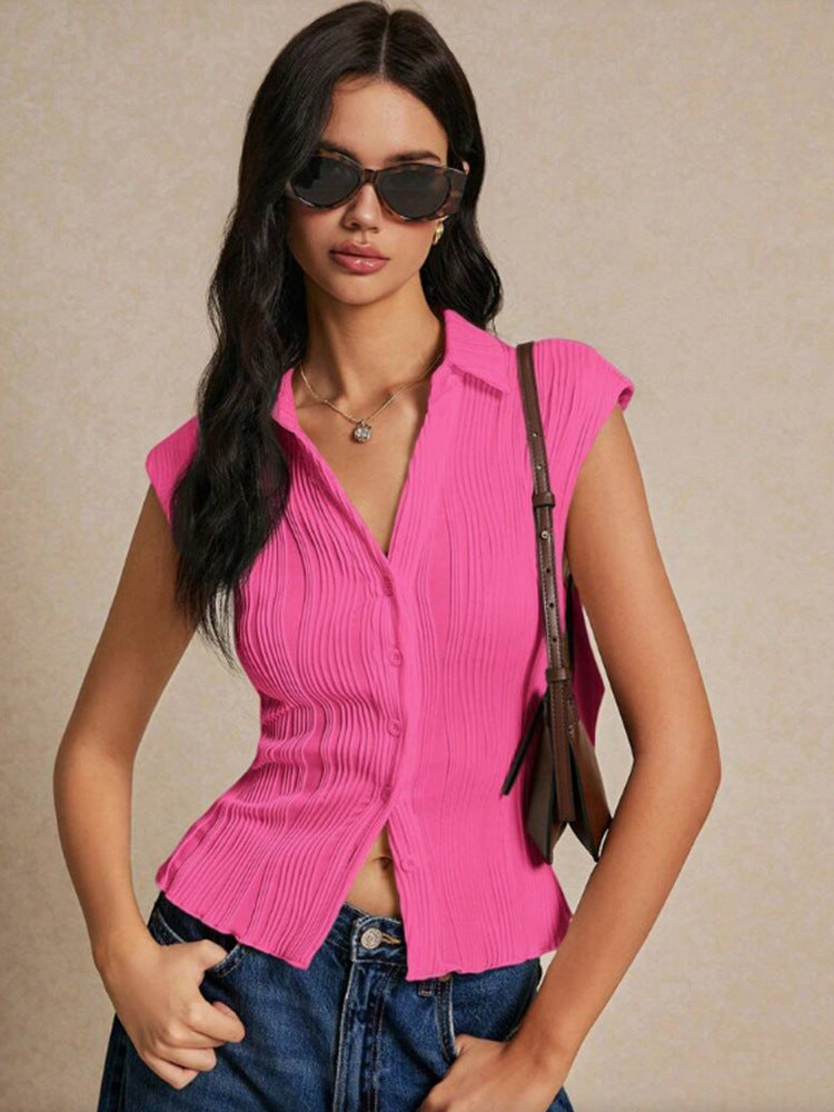 Damen Faltendes Blusenoberteil R&B