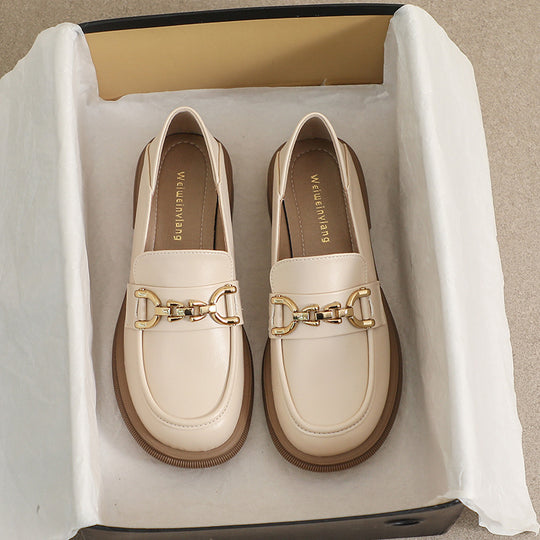 Damen Mokassin-Slipper mit elegantem Schnallenakzent und komfortabler Sohle R&B