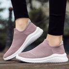 Damen Atmungsaktive Slip-On Laufschuhe mit elastischem Strickoberteil R&B