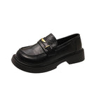 Damen Modische Leder-Slipper mit goldenen Akzenten