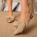 Damen Slip-On Sandaletten mit dekorativem Schleifen-Detail R&B