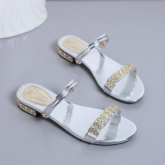 Damen Glitzernde Riemchen-Sandalen mit eleganten Verzierungen R&B