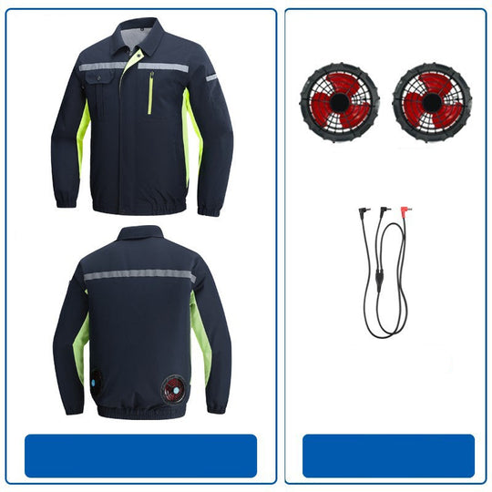 Herren nan atmungsaktive Arbeitsjacke mit integrierten Rückenlüftern und reflektierenden Streifen R&B