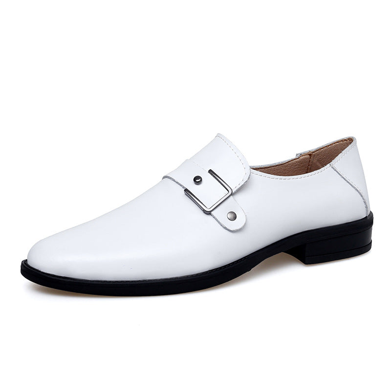 Herren Elegante Leder Slipper mit Schnalle R&B