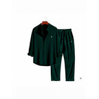 Damen Schlafanzugset mit elegantem Hemd und bequemen Hosen