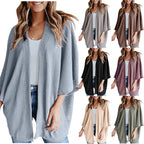 Damen lässiger Strickjacke im Waffelmuster R&B