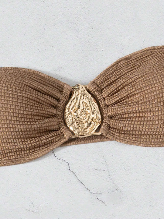 Damen Bandeau-Bikini mit raffiniertem Rock R&B