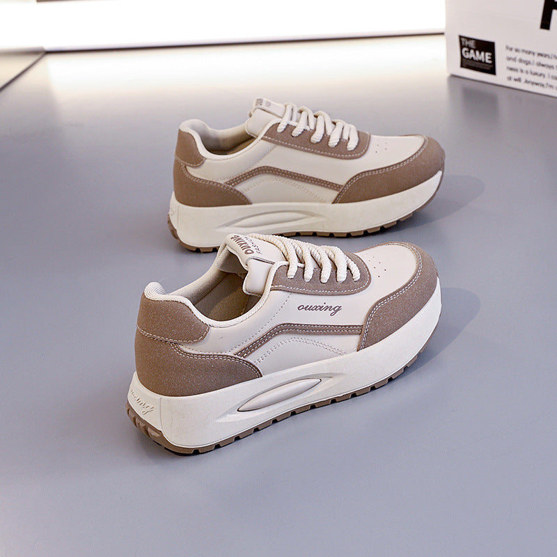 Damen Plateau Sneakers mit atmungsaktiver Mesh-Oberfläche und gepolsterter Sohle R&B
