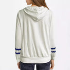 Damen Kapuzenpullover mit maritimem Motiv und strukturiertem GewR&Be R&B