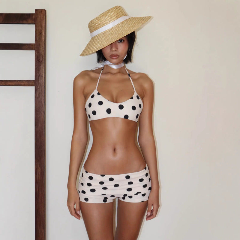 Damen Bikiniset mit verspieltem Punktedesign und eleganten Bindeträgern R&B