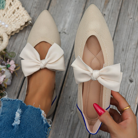 Damen spitzen Ballerinas mit eleganter Schleifenapplikation R&B
