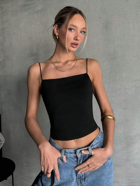 Damen ärmelloses Crop-Top R&B