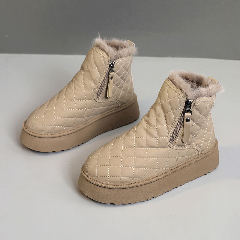 Damen Warmgefütterte Ankle Boots mit innovativem Reißverschluss R&B