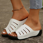 Damen Komfort-Sandalen mit durchbrochenem Obermaterial und rutschfester Sohle R&B